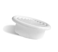 Couvercle de grille d'aération rond fabriqué à partir de plastique ABS durable, doté d'une conception à persiennes fixes et d'une moustiquaire intégrée pour un montage mural ou au pl blanc 100mm/3.9"