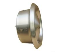 Couvercle de grille d'aération ronde en acier inoxydable, sortie d'entrée d'air en métal de 10,2 cm, pour retour d'alimentation CVC, grille argentée pour la maison et le bureau (125 mm)