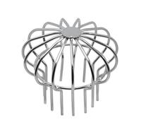 Couvercle de grille de drainage en acier, design anti-colmatage, évacuation de l'eau pour l'extérieur, résistant à l'érosion, mailles rondes pour terrasses, protection de gouttière ronde contre