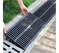 Couvercle de grille de drainage extérieur 500 x 350 x 50 mm Canal d'écoulement d'eau pour jardin, cour, route privée, grille de remplacement de gouttière et solution de drainage efficace