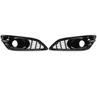 couvercle de grille de feu antibrouillard Calandre à double pont pour Fiesta MK7, pour Zetec 2012-2017, 2 pièces, phare antibrouillard pour pare-chocs pour avant(Gloss Black)