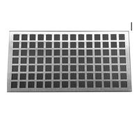 Couvercle de grille de vidange de rechange carré de 1 cm pour trou de filtre de sol, couvercle de vidange de douche carré (20 x 15 cm)
