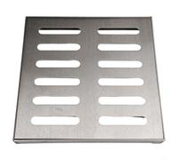Couvercle de grille de vidange en acier inoxydable, 200 x 200 mm et 300 x 300 mm à double rangée pour un drainage rapide, couvercle de canal de drainage extérieur antidérapant pour routes municipales