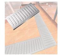 Couvercle de grille de vidange en acier inoxydable pour intérieur/extérieur, solution de drainage en métal durable pour cuisine, cour, allée et trottoir (15 x 58 cm)