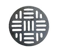 Couvercle de grille de vidange en fonte robuste - 30,5 cm à 66 cm rond de rechange pour canalisations de tranchées extérieures, égouts et protection du sol, durable et résistant aux intempéries