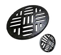 Couvercle de grille de vidange rond en fonte - Remplacement de grille d'égout extérieur - Crépine de vidange de tranchée pour lavabo de cour - Tailles : 19,8 cm, 30,5 cm, 40,6 cm, 45,7 cm, 19.7in