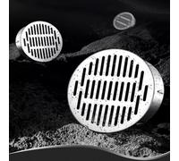 Couvercle de Grille d'évacuation, Siphon de Sol Rond en Acier Inoxydable - Grille à Clipser 2 po, 3 po, 4 po, 6 po, Couvercle d'égout, crépine et Filtre pour évacuation de Salle de Bain, Cou