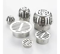 Couvercle de grille rond anti-obstruction en acier Filtre de crépine couvercle drain plancher d'acier inoxydable tailles multiples(Flat,50mm/1.96in)