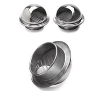 Couvercle de grille ventilation, couvercle à persiennes en acier inoxydable 304, conduit plat d'aération, entrée murale for l'extérieur (taille : 110 mm/4,3 pouces)