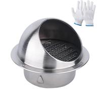 Couvercle de grille ventilation, en acier inoxydable hémisphère type 304, capuchon respirant for paroi externe et hotte d'échappement for une installation facile (taille : 300 mm/11,8 pouces)