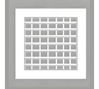 Couvercle De Grilles D'aération, Grille Murale，Diffuseur D'air Réglable, Blanche Double Couche En Alliage D'aluminium Pour Système, Plafond, Blanc(400mm*400mm)
