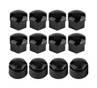 Couvercle de Jante D'¨¦crou de Roue, 20 Pi¨¨ces 17 Mm ¨¦crou de Voiture Protection de Vis de Moyeu Automatique Capuchon de Protection Antivol, Kit de Capuchon de Capuchon Central(le noir)