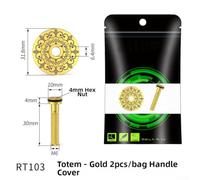 Couvercle de Jeu de Direction Métal 31.8mm pour durable Couvercle | Diamètre extérieur 31.8mm, compatibilité totale, montage pour précis, améliore l'esthétique du vélo(Mark Gold)