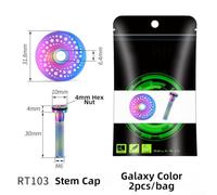 Couvercle de Jeu de Direction Métal 31.8mm pour durable Couvercle | Diamètre extérieur 31.8mm, compatibilité totale, montage pour précis, améliore l'esthétique du vélo(Starry Dazzle)