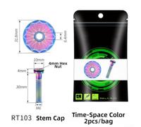 Couvercle de Jeu de Direction Métal 31.8mm pour durable Couvercle | Diamètre extérieur 31.8mm, compatibilité totale, montage pour précis, améliore l'esthétique du vélo(Time-Space Chroma)