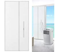 Couvercle de joint de fenêtre d ' unité portable, panneau en tissu à fermeture éclair, couche Oxford bloquant les courants d ' air adaptée locataires à la maison