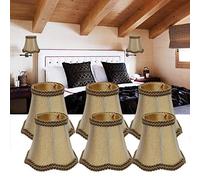 Couvercle de Lampe, 6 Pièces Abat-Jour en Tissu Domestique, Abat-Jour de Lampe de Table, Accessoire pour Applique Murale de Lustre E14, Abat-Jour, Abat-Jour