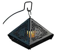 Couvercle de lampe, brûleur d'encens portable rétro | Résistant à la chaleur en acier inoxydable 304 support pliable pour protection patio, camping, jardin, terrasse, maison, arrière-cour intérieure