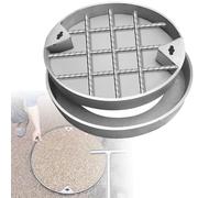 Couvercle de lavabo rond encastré robuste et cadre pour utilisation en extérieur - Couvertures de fosse septique pour jardins, terrasses, garages, routes - 600 x 50 x 3 mm