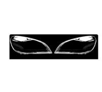 Couvercle de lentille en verre de phare, XEBRAD, for VOLVO, S60 V60 2009-2013 Lentille de phare Abat-jour à gaz transparent Coque Remplacer le couvercle de phare en verre(BLACK Left and Right)