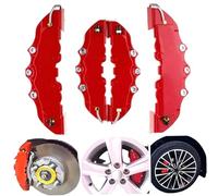Couvercle de l'étrier, 2 paires de couvercles d'étrier frein, couvercles avant et arrière style rouge, protecteur frein à disque haute précision résistant à la chaleur pour moyeu roue