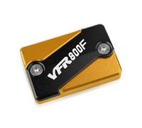 Couvercle De Liquide Frein Moto Accessoires Moto pour VFR800F VFR 800 F 2014 Réservoir Liquide Frein Avant en Aluminium Bouchon Tasse D'huile Couvercle Maître-Cylindre(Gold)