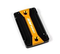 Couvercle De Liquide Frein Moto Couvercle Réservoir Liquide Frein Avant CNC pour Moto pour SV650 X/S/A SV 650 1999 - 2022 SV1000 Bouchon Remplissage D'huile Moteur(Gold,A Brake Cap)