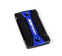 Couvercle De Liquide Frein Moto Couvercle Réservoir Liquide Frein Avant CNC pour Moto pour SV650 X/S/A SV 650 1999 - 2022 SV1000 Bouchon Remplissage D'huile Moteur(Blue)