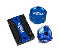Couvercle De Liquide Frein Moto Couvercle Réservoir Liquide Frein Avant Et Arrière CNC Bouchon Remplissage D'huile Moteur pour Moto XSR900 XSR700 XSR 900 700 2014-2020(Blue,XSR700)