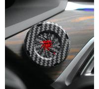 Couvercle de lunette de bouton de console, carbone, | ABS avec installation facile par clip pour la zone de démarrage, superposition à clipser, défense contre les