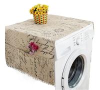 Couvercle de Machine à laver, 1 pièce, four micro-ondes, réfrigérateur, tapis protection supérieur, égouttoir café, napperon Table Pour Lave-linge(Brown 1)