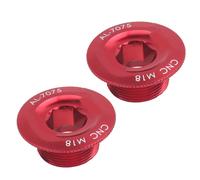 Couvercle De Manivelle De VéLo M18, 2 PièCes, Bouchon à Vis, éTanche à La PoussièRe, PièCes En Alliage D'aluminium Pour PéDalier Creux IntéGré Prowheel Rouge