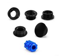 Couvercle de manivelle en alliage d'aluminium pour Hollowtech, résistant à la poussière et léger avec outil hexagonal de 6 mm, noir, 0,6 x 15 cm (A)