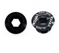 Couvercle de manivelle en alliage d'aluminium pour vélo de route M19 M20 boulons de pédalier usinés CNC pièces de rechange compatibles avec pignons (noir)