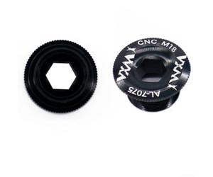 Couvercle de manivelle en alliage d'aluminium pour vélo de route M19 M20 boulons de pédalier usinés CNC pièces de rechange compatibles avec pignons (noir)