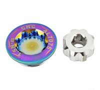 Couvercle de manivelle M20 en alliage d'aluminium ultraléger pour vélos de route conçu pour intégration du pédalier creux et inclusion d'outils hexagonaux M6 (coloré)