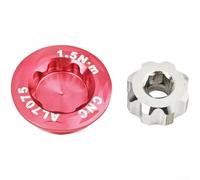 Couvercle de manivelle pour pédalier creux M20 en alliage d'aluminium avec outil hexagonal M6 pour soutenir l'inspection et l'entretien du pédalier (rose)