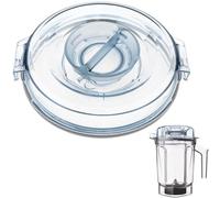 Couvercle de mélangeur transparent pour Vitamix, 1,8 l, couvercle de récipient à profil bas, couvercle de rechange pour carafes Vitamix A3500 A3300 A2500 V1200 Venturist Pro, compatible avec les