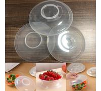 Couvercle de micro-ondes transparent en polypropylène avec trous d'aération pour réduire les éclaboussures, maintenir la fraîcheur et soutenir les besoins de réchauffage (taille moyenne)