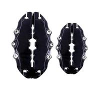 Couvercle de moyeu Kit de 2 caches d'étrier de frein avant et arrière, universels, pour voiture, gauche et droite(Black L)