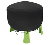 Couvercle de Nappe phréatique, Nappe d'Oxford à poussière imperméable de 34x18 Pouces Sand-Bambin à poussière Round Black Patio Couvercle Protection UV Toddler Sand avec Sac Cordon.