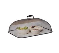 Couvercle de Nourriture 1pc Household Vegetable Cover Square Stainless Steel Food Cover Breathable Meal Accessories(Square Black)