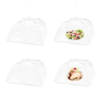 Couvercle de Nourriture en Maille Pop-up,4pcs Cloche Alimentaire Pliable Anti-Mouche en Forme de Dôme,Réutilisable Tente Parapluie