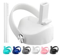 Couvercle de paille compatible avec les couvercles de flacons hydrauliques large ouverture de 12, 16, 18, 32, 40 oz avec paille pour accessoire