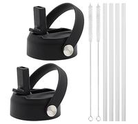 Couvercle de paille pour Hydro Flask Wide Mouth - Avec pailles - Convient pour le sport - Accessoire de rechange