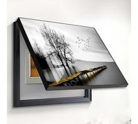 Couvercle de panneau électrique - Boîte décorative pour restaurants et salons, cache les compteurs électriques et les boîtes de distribution, facile à installer, 60 x 50 cm