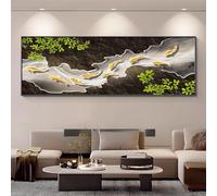 Couvercle De Panneau Électrique Décoratif Style Flip-Top Cache Compteur Mural Avec Toile À L'Huile Haute Définition Décoration D'Intérieure Moderne Sans Perçage(Style-e,120 * 40cm)