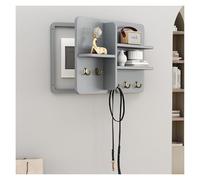 Couvercle De Panneau Électrique En Bois Avec Étagère Et Crochets, Coffret De Compteur Électrique Caché Pour Bureau À Domicile(Gray2,40 * 30cm/15.7 * 11.8in)