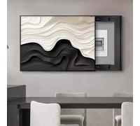 Couvercle De Panneau Électrique Mural, Électrique Décoratif Intérieur Cacher Le Compteur, pour Coffret de Distribution Caché Démontable(Black 3,60 * 45cm/23.6 * 17.7in)