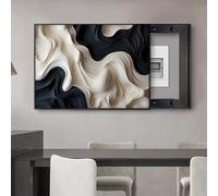 Couvercle De Panneau Électrique Mural, Électrique Décoratif Intérieur Cacher Le Compteur, pour Coffret de Distribution Caché Démontable(Black 4,50 * 40cm/19.7 * 15.7in)